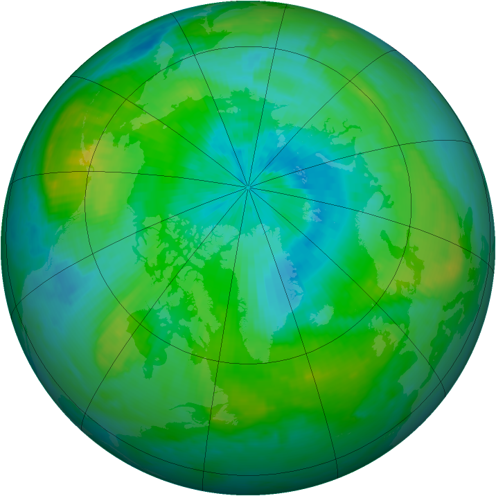 Arctic ozone map for 01 September 1998